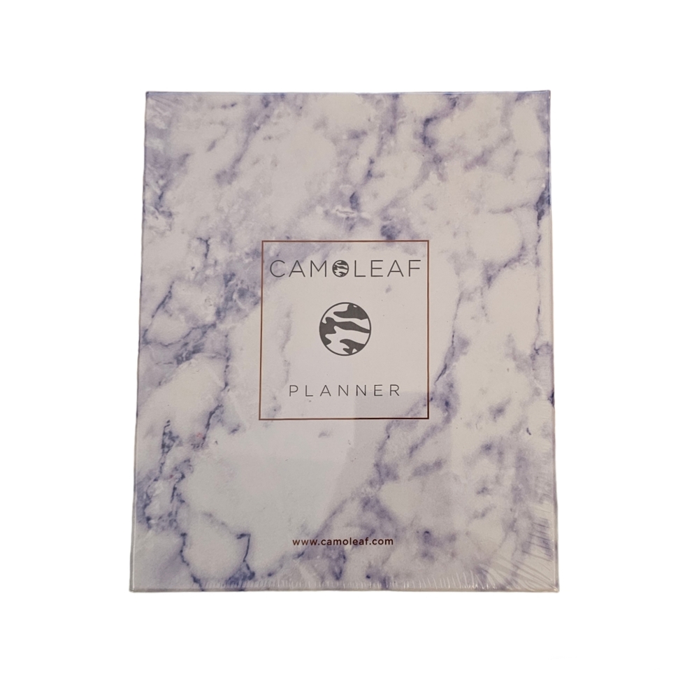 Camoleaf Marble Blue Purple Spiral bound Hardcover Undated Planner